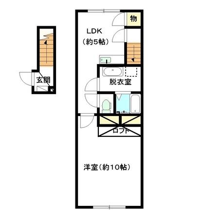 平米アパートの物件間取画像